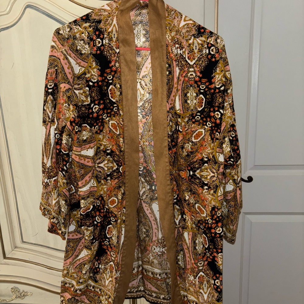 Free People Multicolor Paisley Kimono